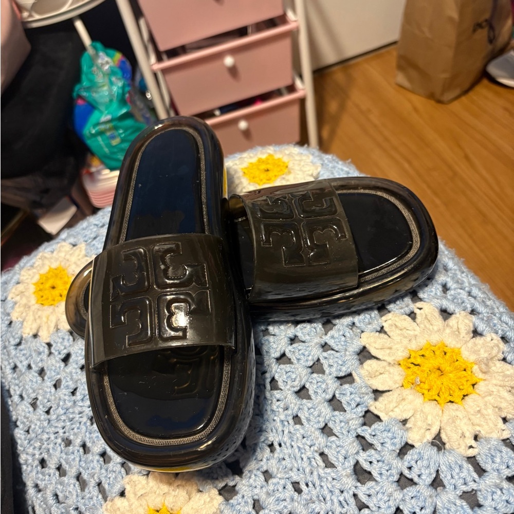 Tory Burch Black Slide Sandals
